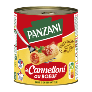 Boîte de conserve le Cannelloni au bœuf Panzani